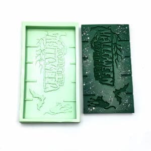 Halloween spooktacular silicone mould. RTV snap bar mold. Big Helloween mould. Mould for wax melt. Helloween slab mould.