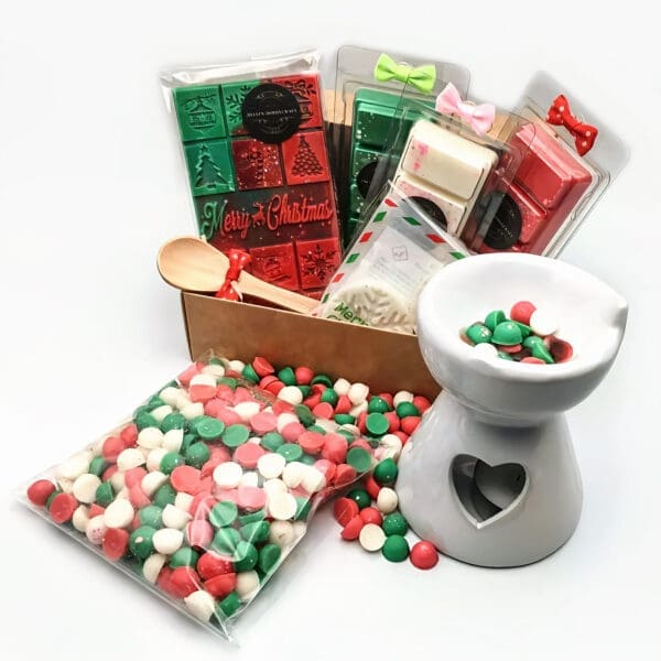 Christmas Wax Melts bundle. Pix and mix xmas wax melt. Merry christmas signed gift. Highly scented snap bar. Wax melt droplets.