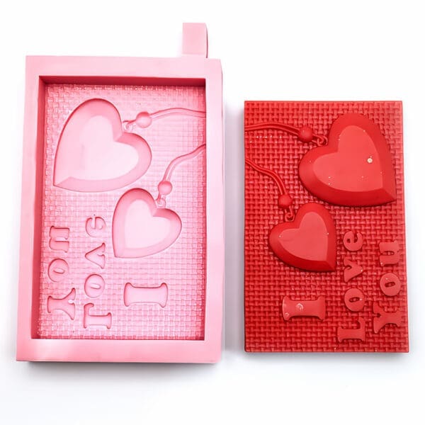 I Love You snap bar silicone mould. Silicone mould for wax melts. Valentine's day mold. Big snap bar mould. RTV Rubber mould for craft.