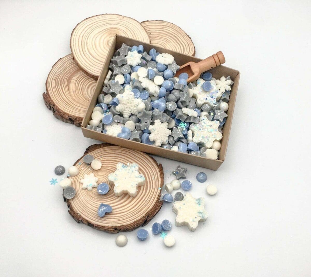 Winter Inspired Soy Wax Melts Scoopies and spoon Gift Box