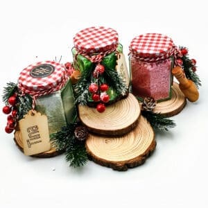 Highly scented Sizzlers Jar. Personalized gift. Himallayan aroma salt. Christmas decorated jar. Xmas fragrance sizzler