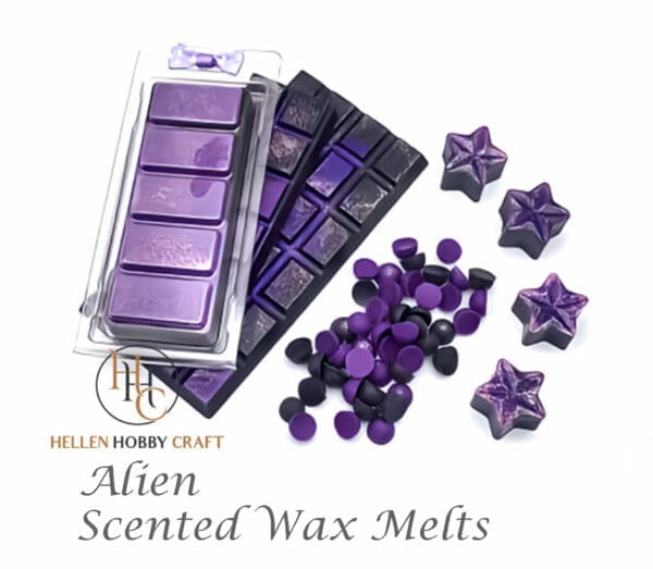 Alien Highly Scented Wax Melts. Designers inspired aroma for house. Long lasting home freshener. Perfume high smell.