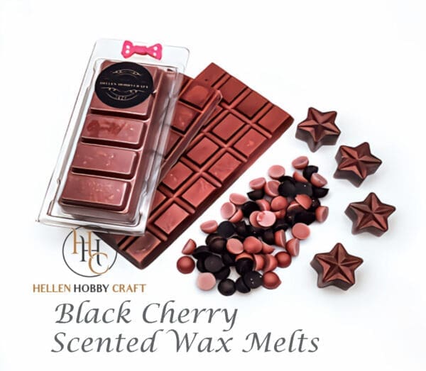 Black Cherry Highly Scented Wax Melts. Fruit aroma for house. Long lasting home freshener. Berry high smell.