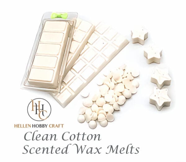 Clean Cotton Highly Scented Wax Melts. Laundry aroma for house. Long lasting home freshener. Aftershave high smell.