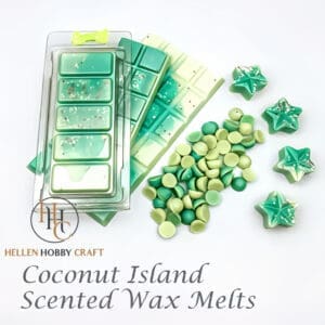 Coconut Island Highly Scented Wax Melts. Floral aroma for house. Long lasting home freshener. Flower high smell.