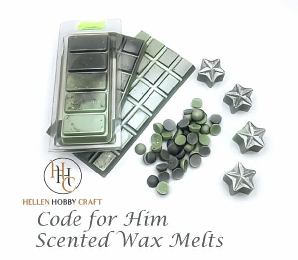 Code For Him Highly Scented Wax Melts. Designers inspired aroma for house. Long lasting home freshener. Perfume high smell.