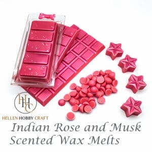 Indian Rose & Musk Highly Scented Wax Melts. Floral aroma for house. Long lasting home freshener. Flower high smell.