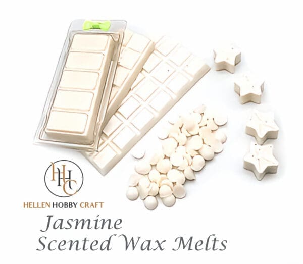 Jasmine Highly Scented Wax Melts. Floral aroma for house. Long lasting home freshener. Flower high smell.