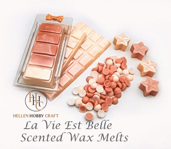 La Vie Est Belle Highly Scented Wax Melts. Designers inspired aroma for house. Long lasting home freshener. Perfume high smell.