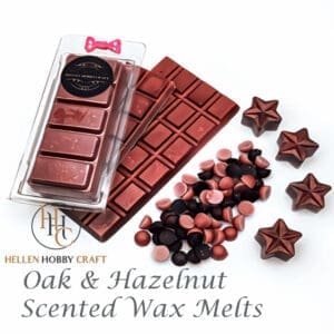 English Oak & Hazelnut Highly Scented Wax Melts. Woody aroma for house. Long lasting home freshener. Spicy high smell.