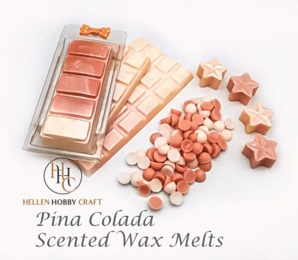 Pina Colada Highly Scented Wax Melts. Drink aroma for house. Long lasting home freshener. Food high smell.