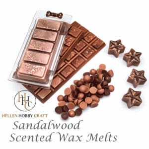 Sandalwood Highly Scented Wax Melts. Woody aroma for house. Long lasting home freshener. Spicy high smell.