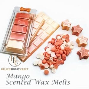 Mango Highly Scented Wax Melts. Fruit aroma for house. Long lasting home freshener. Berry high smell.