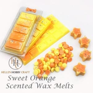 Sweet Orange Highly Scented Wax Melts. Christmas aroma for house. Long lasting home freshener. Xmas high smell.