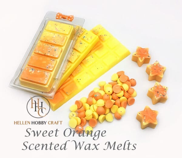 Sweet Orange Highly Scented Wax Melts. Christmas aroma for house. Long lasting home freshener. Xmas high smell.