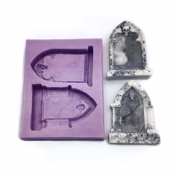 Tombstones Silicone Mould. Graveyard Inspired. Gravestone craft. Handmade mould for craft. Goth miniatures.