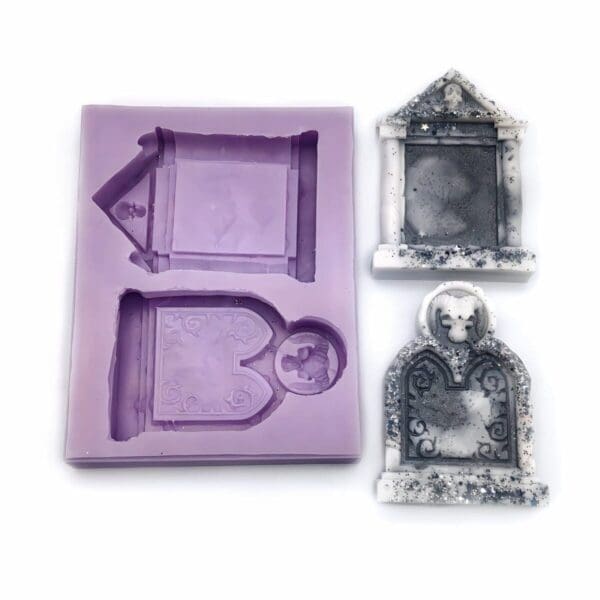 Tombstones Silicone Mould. Graveyard Inspired. Gravestone craft. Handmade mould for craft. Goth miniatures.