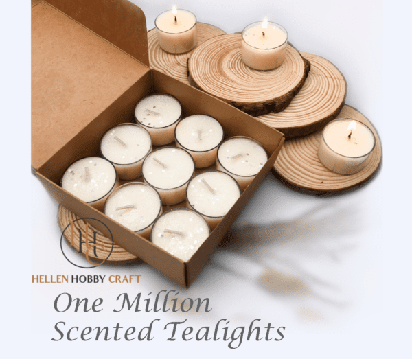 One Million Scented Tealights. Luxury Handmade Tealights. Strong aroma for house. Long lasting home freshener. Lovely high smell. Amazing Gift Box.