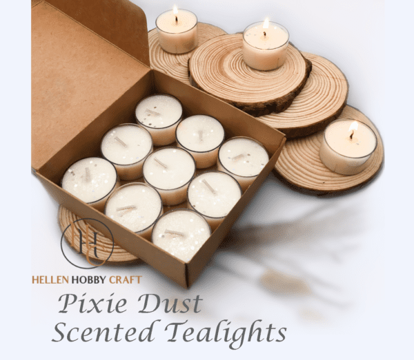 Pixie Dust Scented Tealights. Luxury Handmade Tealights. Strong aroma for house. Long lasting home freshener. Lovely high smell. Amazing Gift Box.