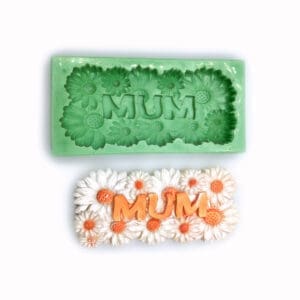 Daisies Mum signed silicone mould. Snap bar mould for wax melts. Mum signed rtv rubber mold. Handmade mould for craft. Personalised slab mould.