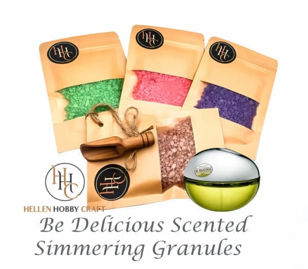 Be Delicious scented Simmering Granules. Designers inspired aroma for house. Long lasting home freshener. Perfume high smell.
